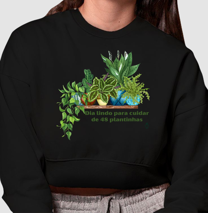 Dia lindo para cuidar de 48 plantinhas