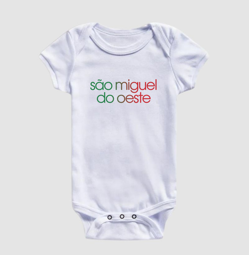 Body Infantil São Miguel do Oeste Cores da Bandeira