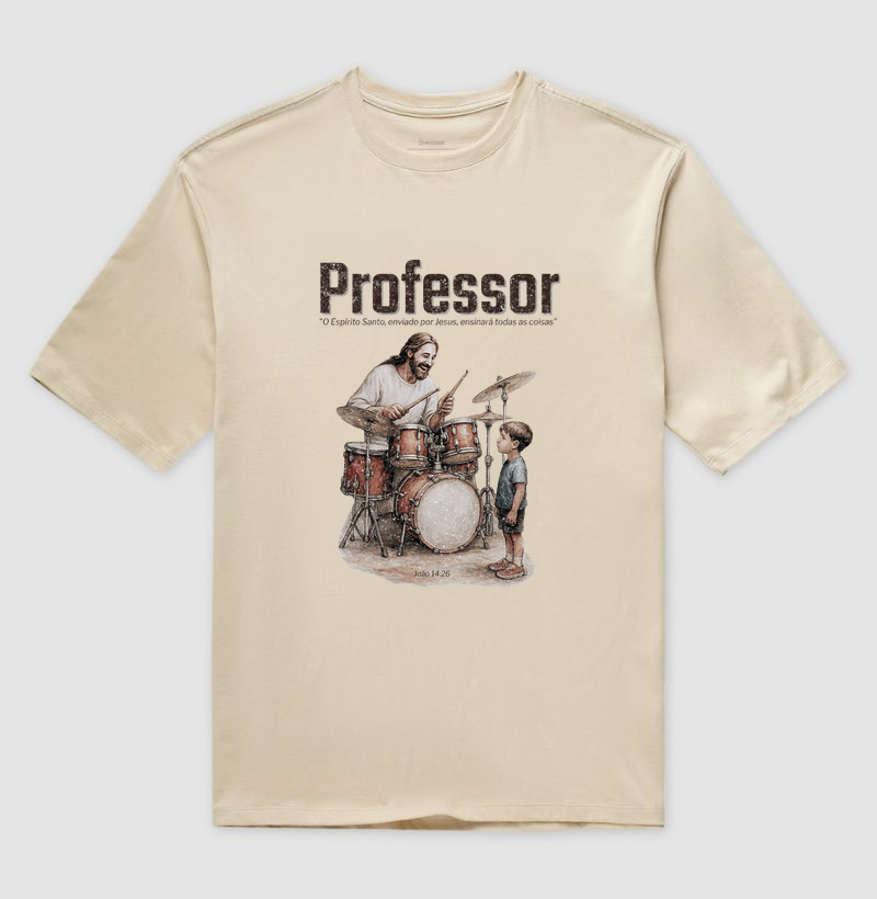 Camiseta Oversized Professor - Bateria