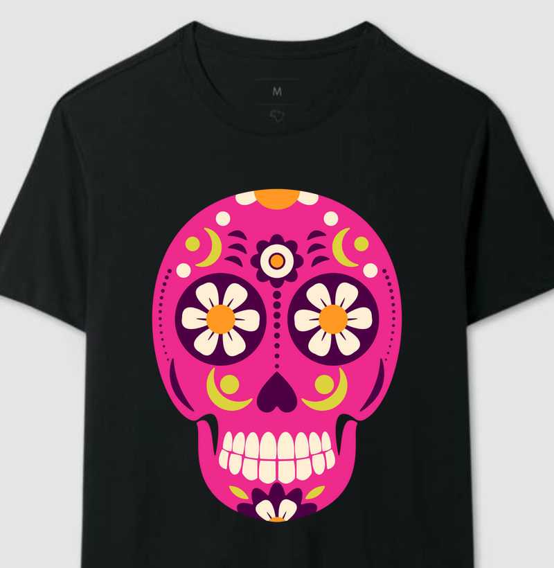 Coleção Caveiras Mexicanas - Crânio Rosa