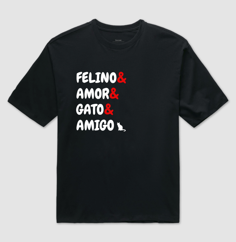Camiseta jogo de palavras gato