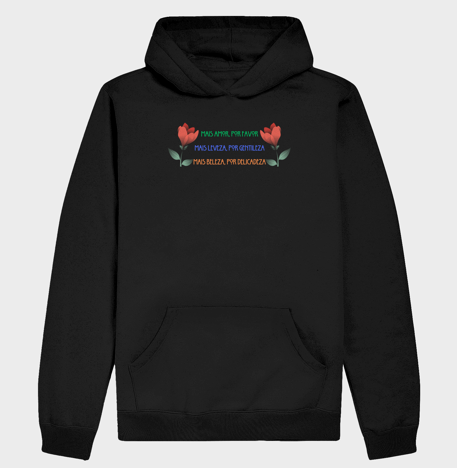 Estampa 2 Rosas Frases - Preto Masc.