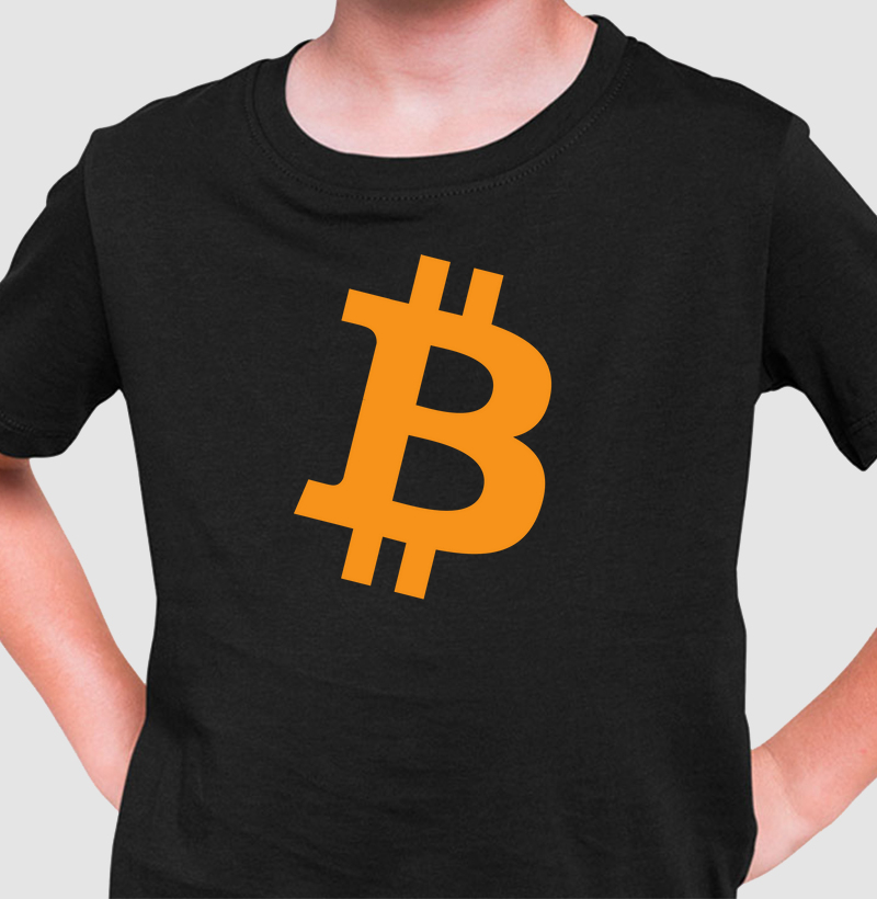 camiseta Kids Logo Bitcoin