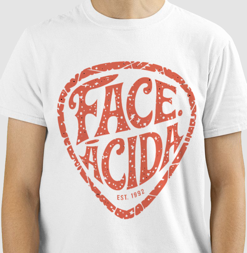 Camiseta "Face Ácida" - Vibe Rock Psicodélico