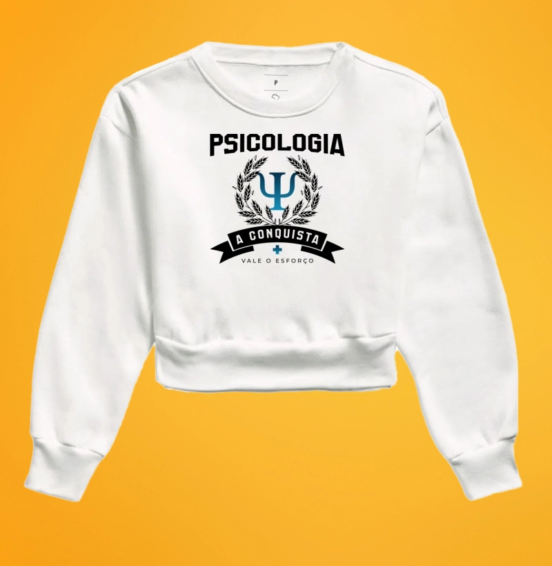 Moletom Cropped Psicologia conquista