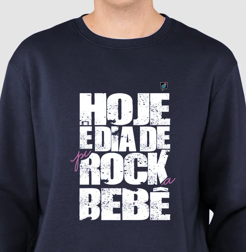 Suéter Hoje é Dia de pi-ROCK-a, Bebê