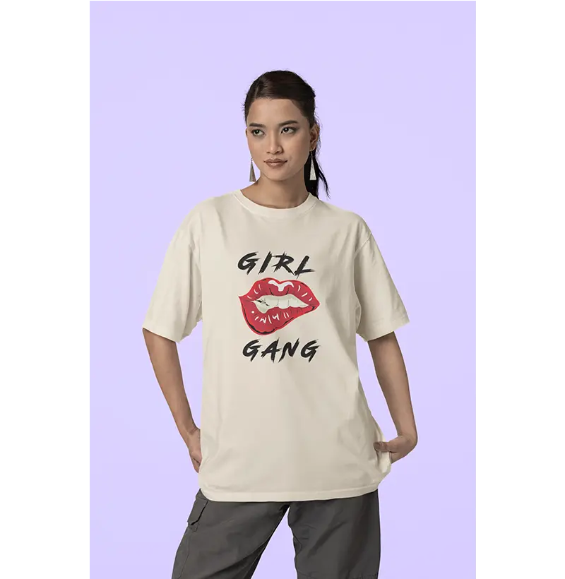 Camiseta Estampada Girl Gang