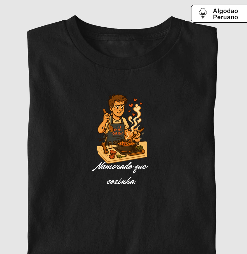 Namorado que cozinha
