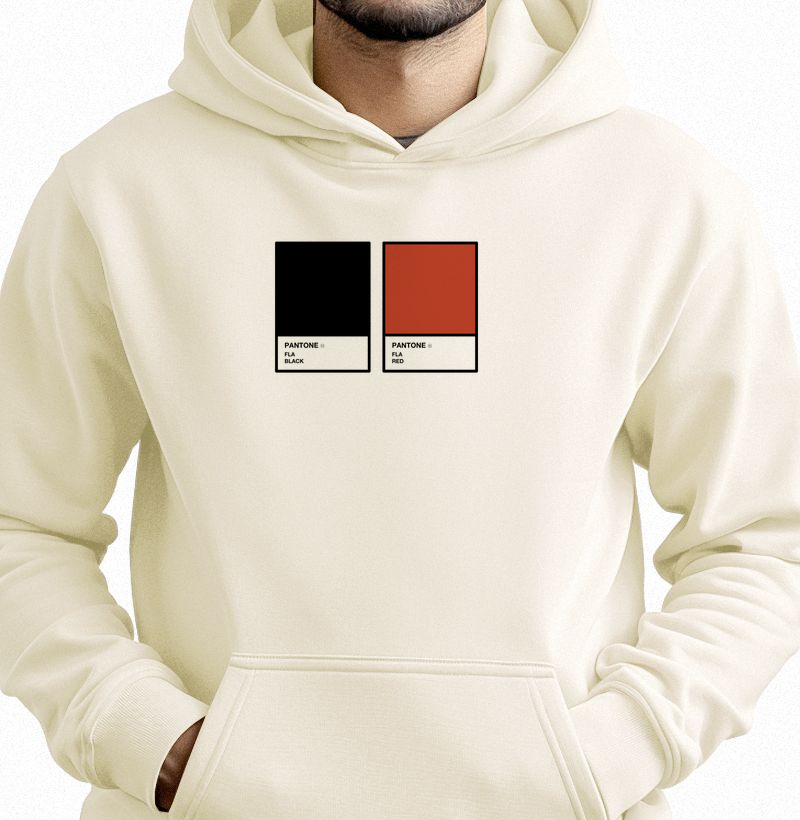 Moletom Canguru Pantone Vermelho e Branco