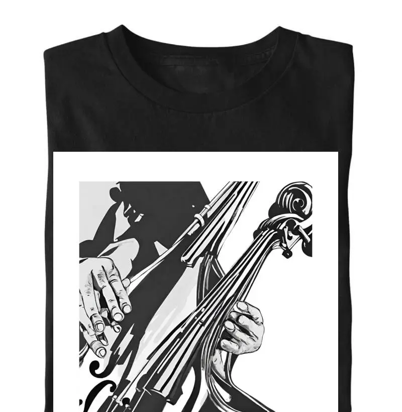 Camiseta Reserva Ink - Contrabaixo em Preto e Branco