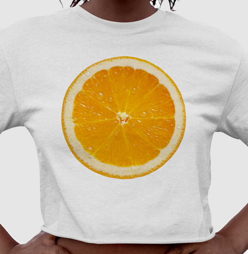 Camiseta cropped Laranja