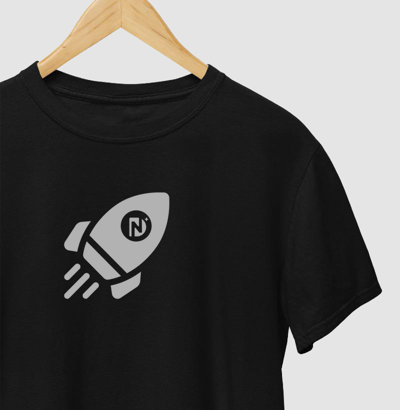 T-shirt minimalista Foguete