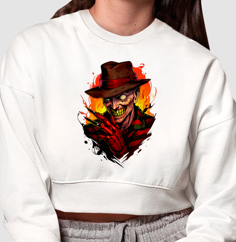 Moletom Cropped Mestre dos Pesadelos