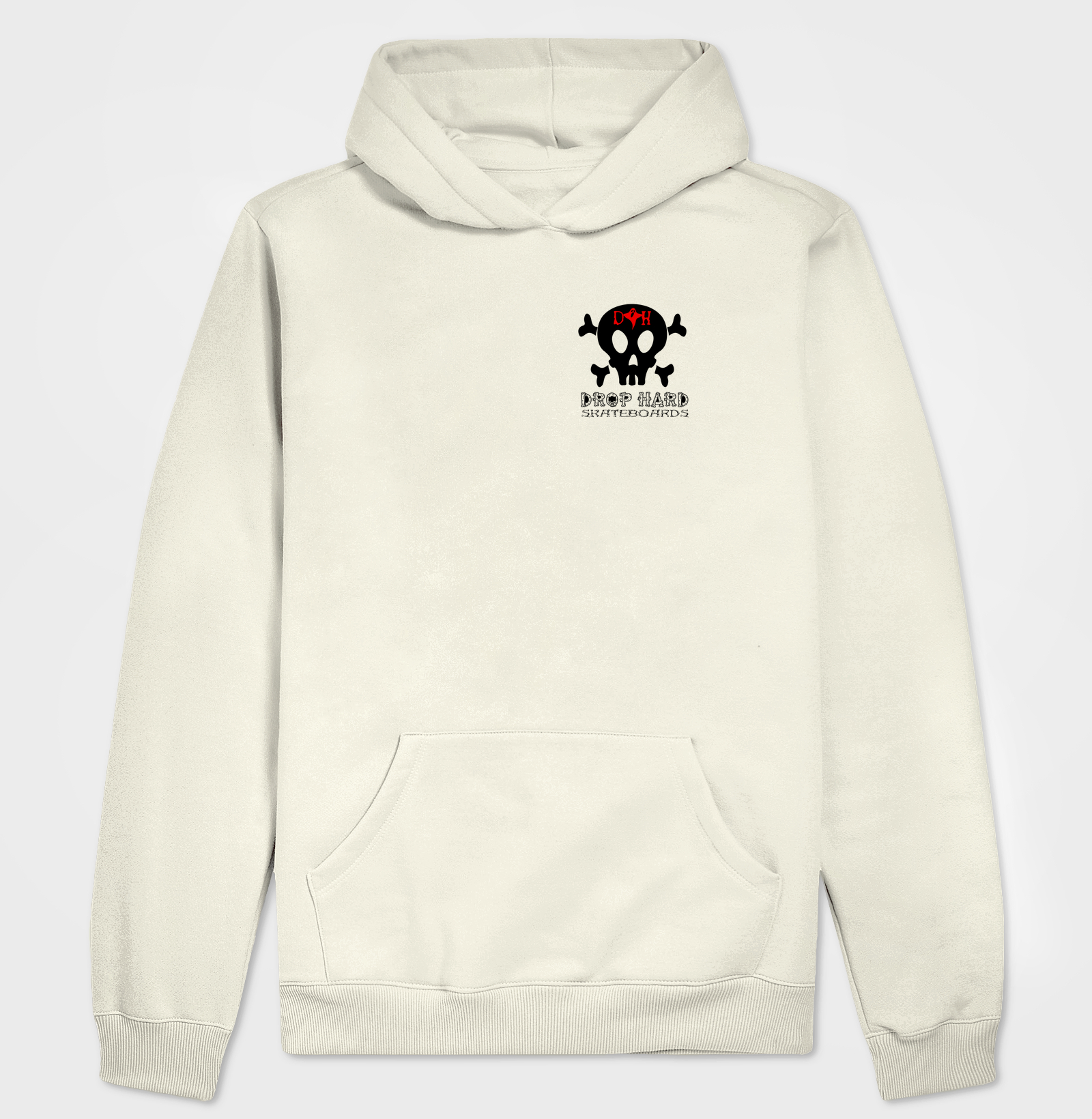 Blusa moletom com capuz logo drop hard skateboards