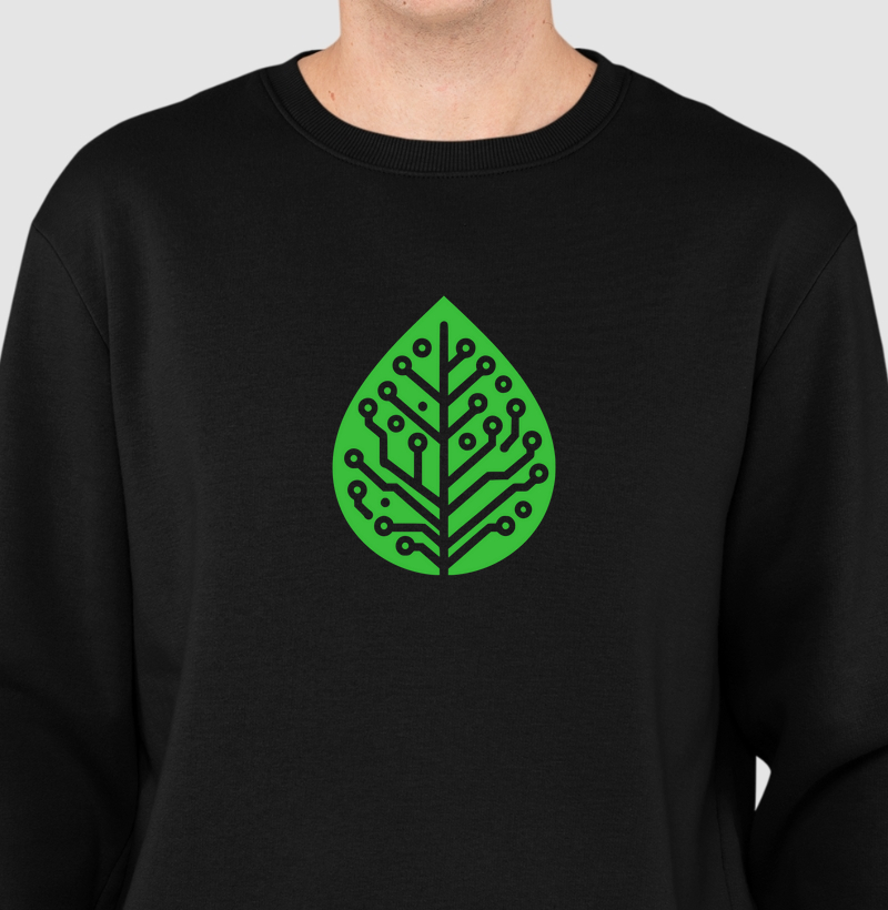 Conexão Verde: Moletom Slim - Estampa Tech Sustentável