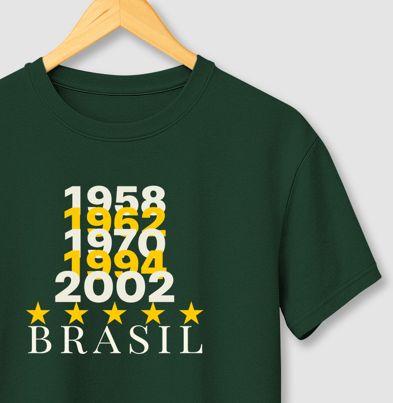 Camiseta Brasil Pentacampeão — Edição Clássica