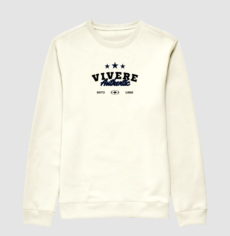 Suéter moletom unisex Vivere authentic