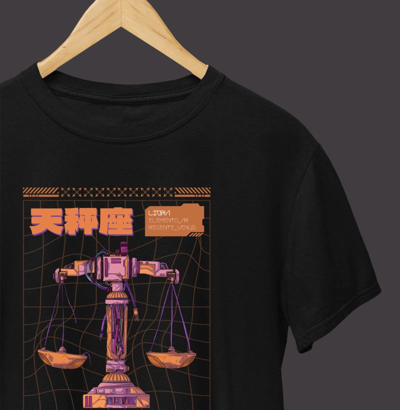 Camiseta Signos Libra Cibernético