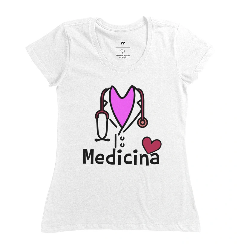 Camiseta Médica Estetoscópio