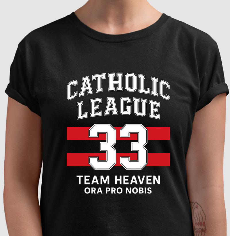 Catholic League 33 - Preto. Vermelho e Branco