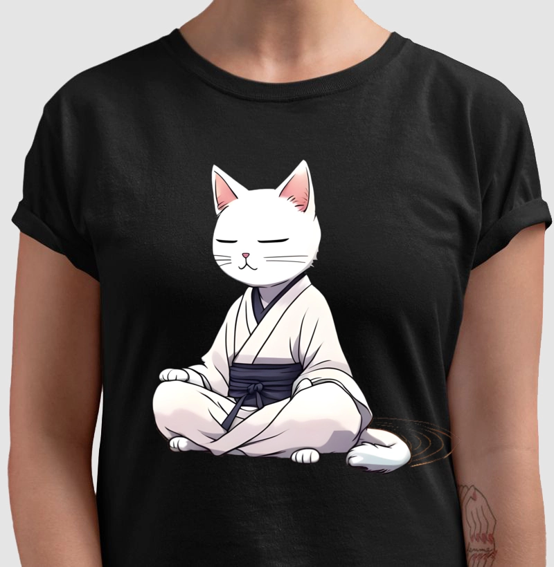 Zen cat meditating