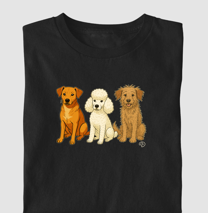 Trio com Poodle