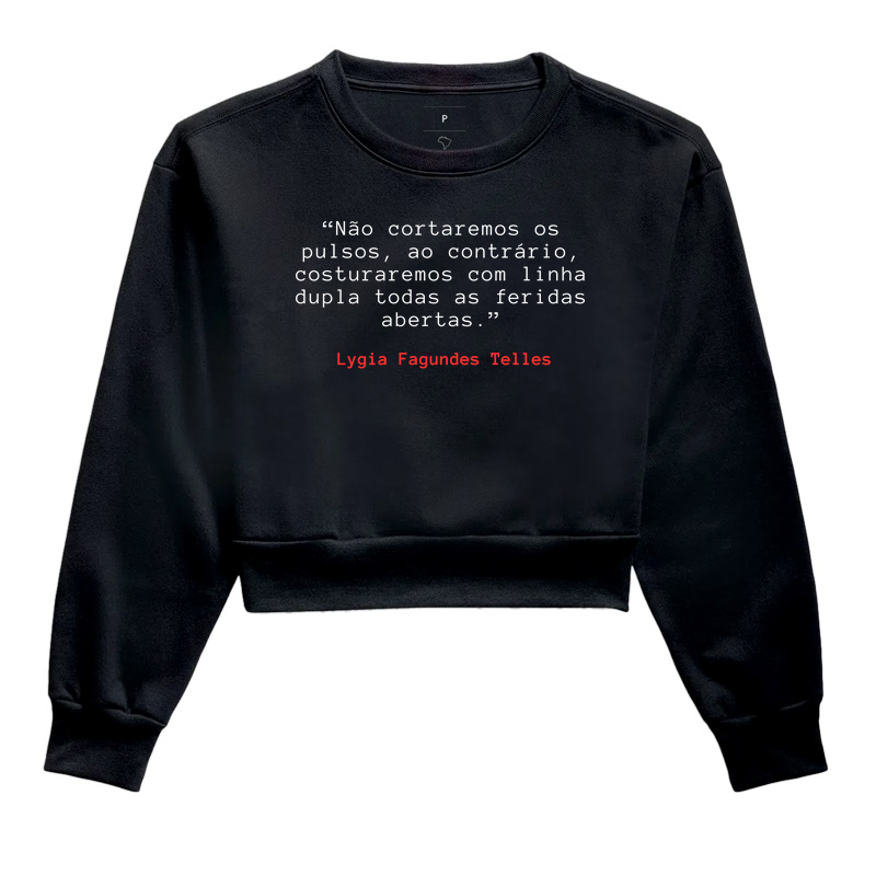 Cropped Moletom Lygia Fagundes Telles