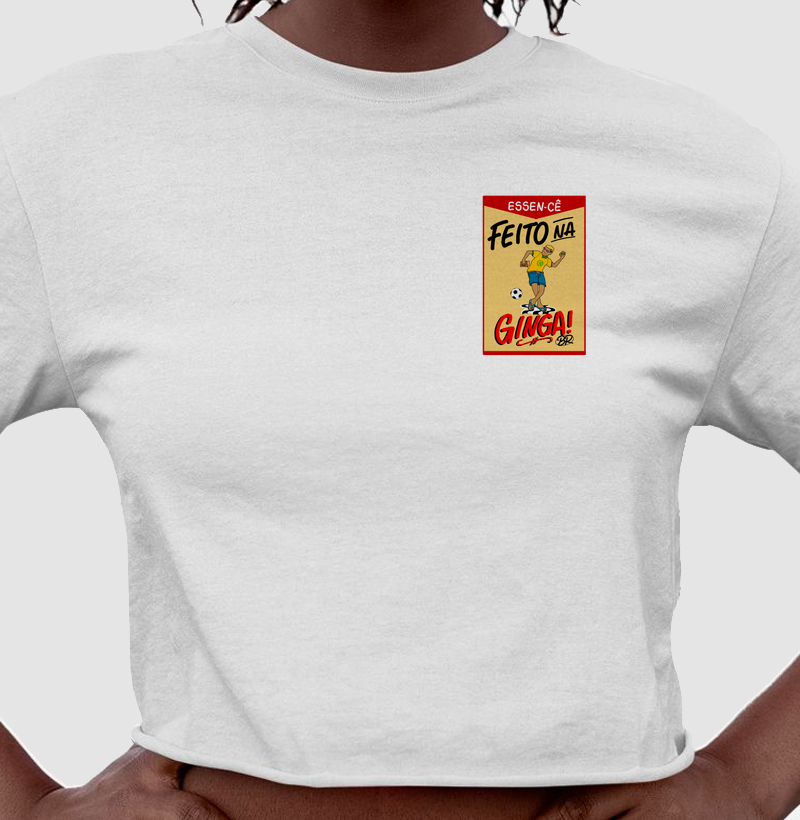 Cropped coleção - ''feito na ginga br'' discreto