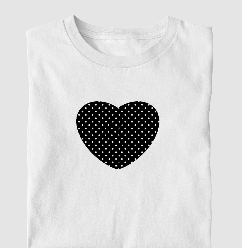 Coração Polka Dots Preto