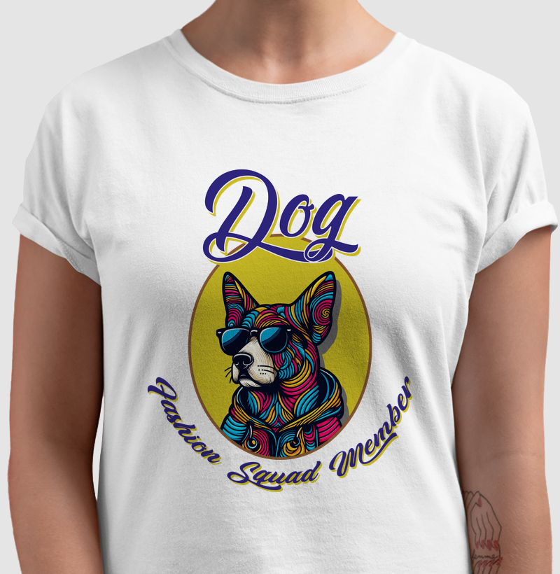 CAMISA COM ESTAMPA DOG FASHION SQUAD MEMBER
