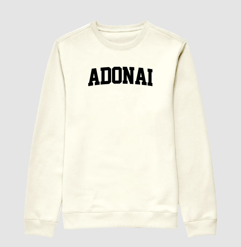 ADONAI — Suéter Moletom Cristão Premium | Loucos Por Jesus