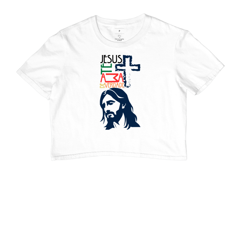 Estampa Jesus Te Ama De Verdade Branca Fem.