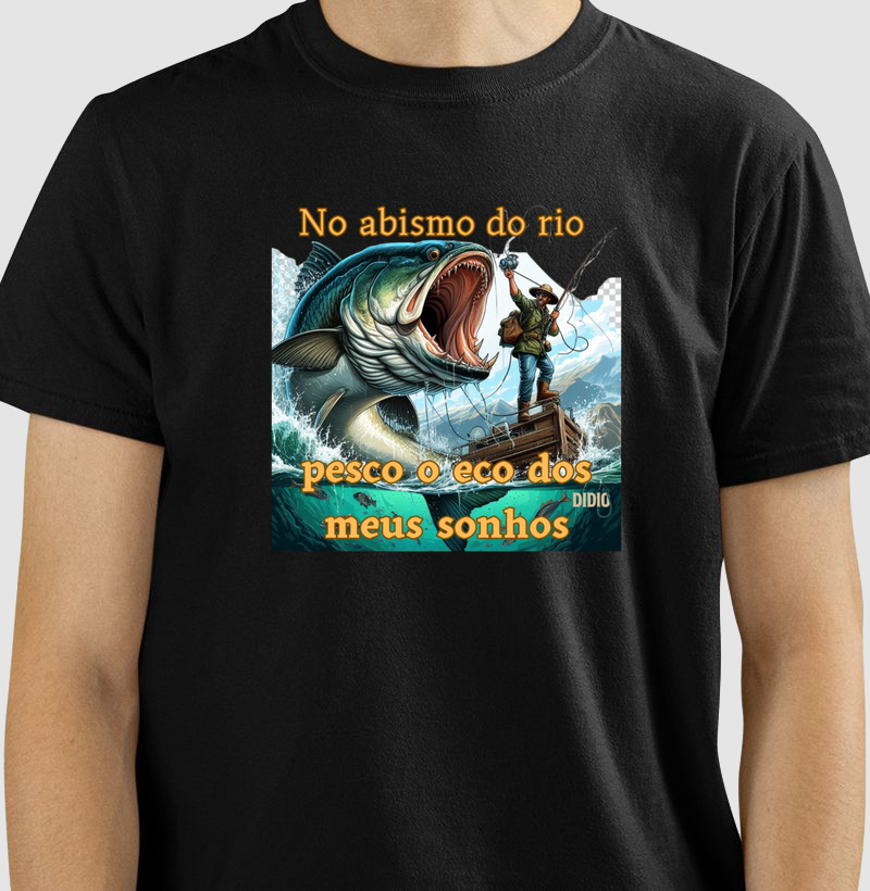 Camiseta no abismo do rio