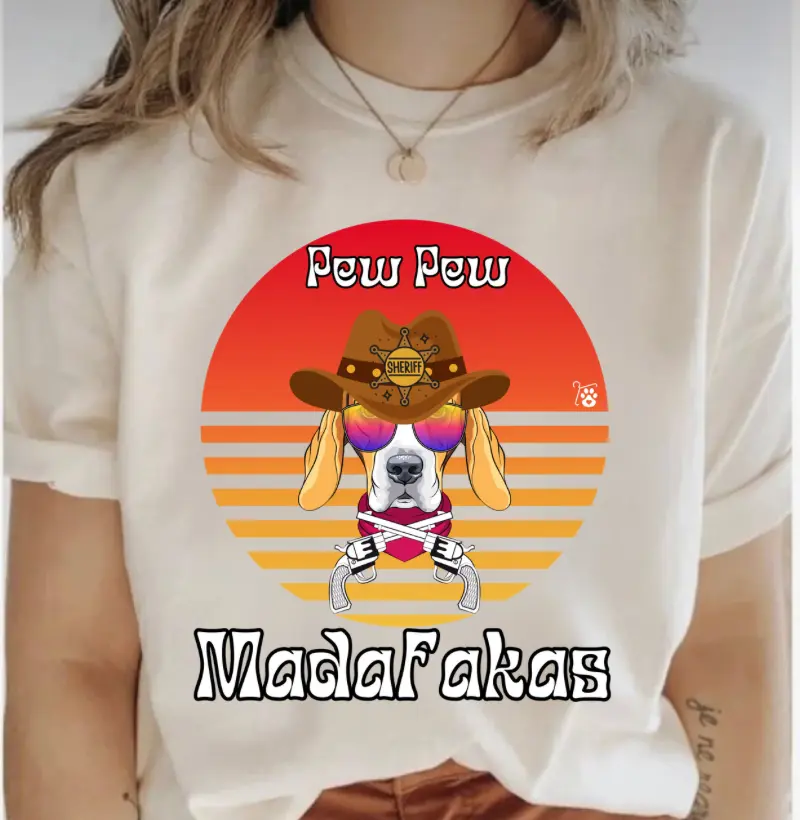 [Camiseta] Pew Pew Madafakas - Beagle