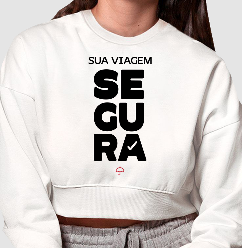 Sua Viagem Segura (Moletom Cropped)