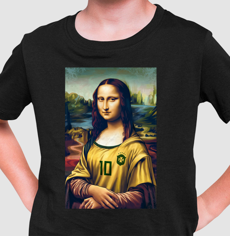 Camiseta Infantil Mona Lisa é seleção