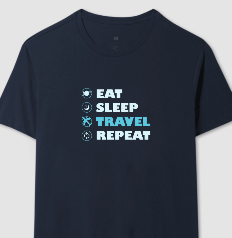 Camiseta Eat Sleep Travel Repeat
