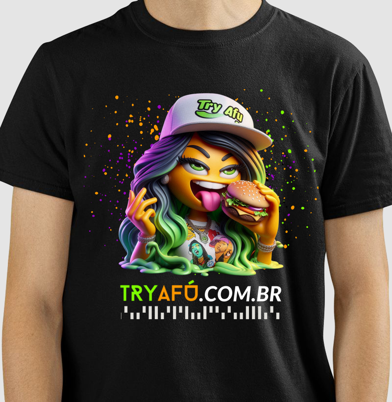 Camiseta Estampada Try Afú: Moda Urbana, Estilo com Estampa Exclusiva "TryAfú.com.br"