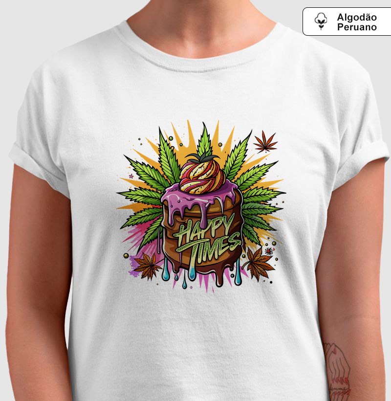Camiseta Algodão Peruano Happy Times