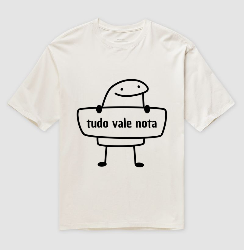Práxis Camiseta Oversized Flork - tudo vale nota -