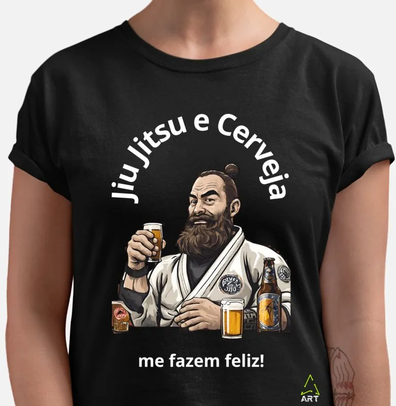 Jiu jitsu e cerveja me fazem feliz