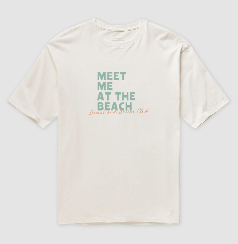 Camiseta Oversized Meet Me At The Beach