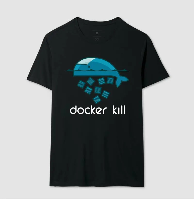 Camiseta de Programação Docker Kill