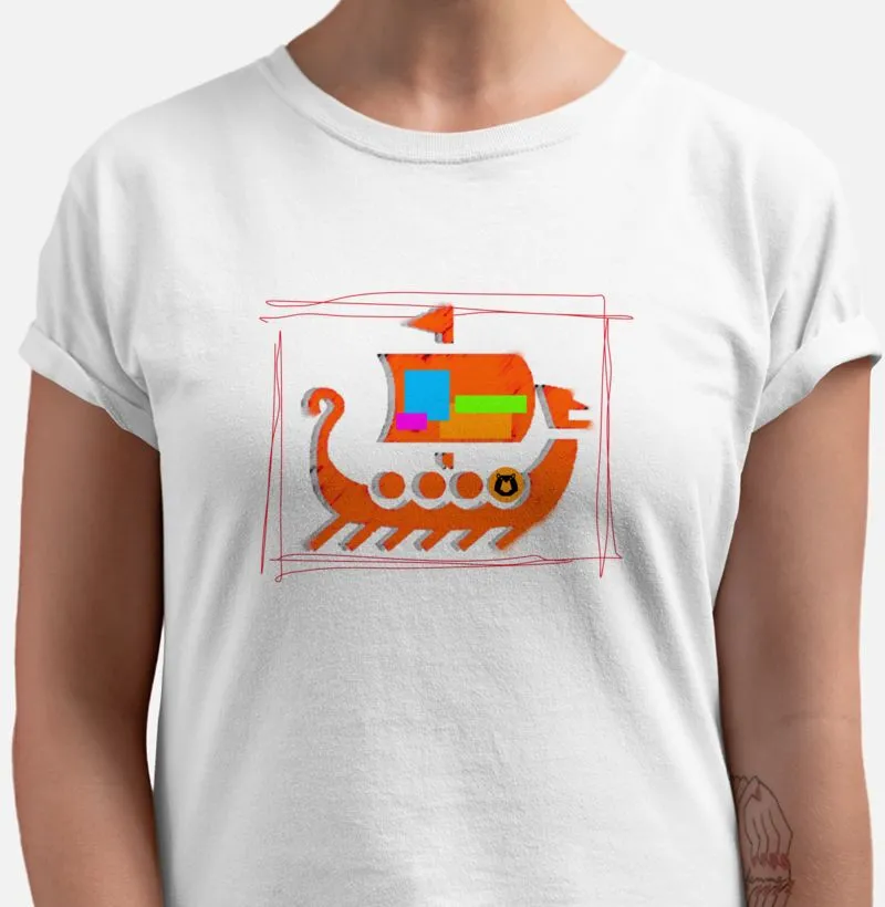 camiseta barco viking