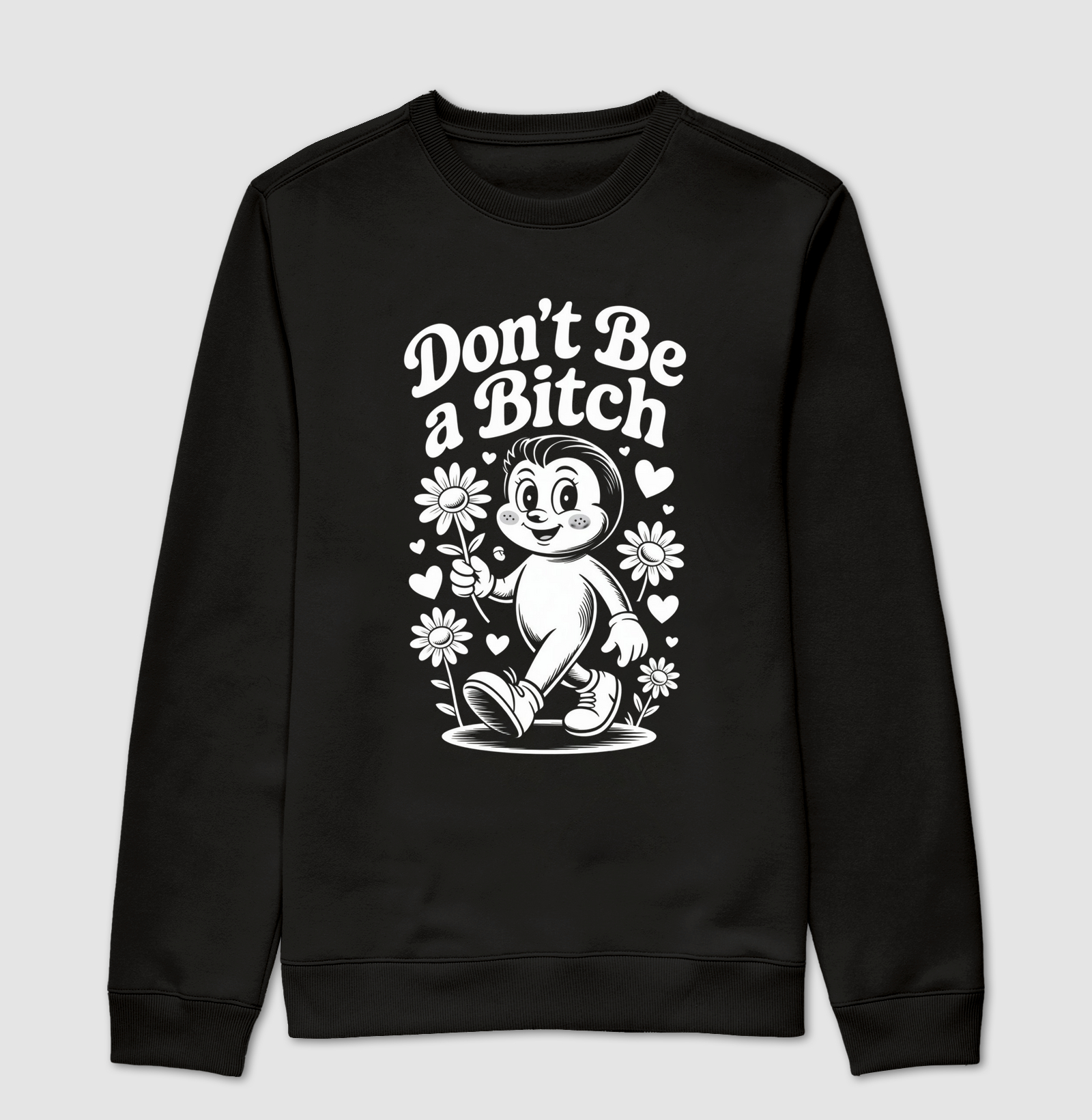Camiseta "Don't Be a Bitch" - Estilo Retrô