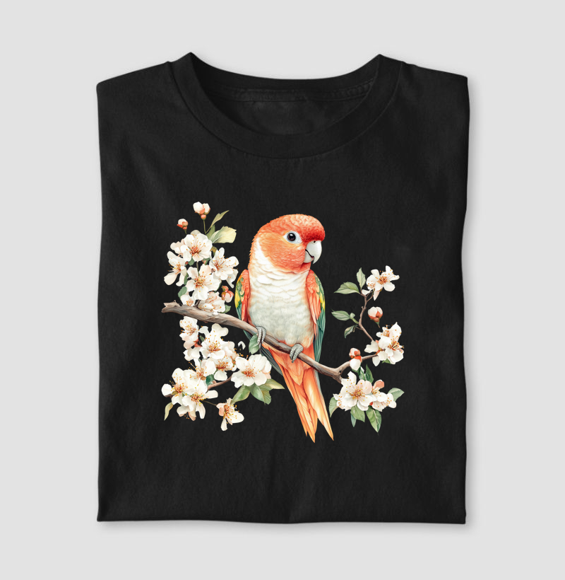 Camiseta pássaro Parrot Aquarela