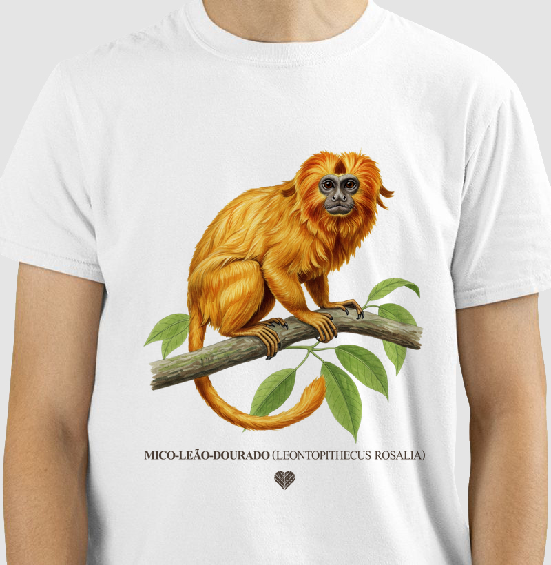 CAMISETA MICO LEÃO DOURADO