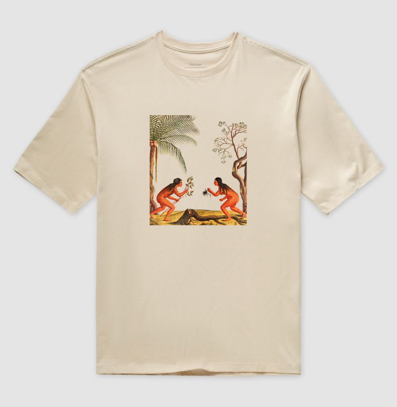 Camiseta Casal indígena no Brasil Colonial