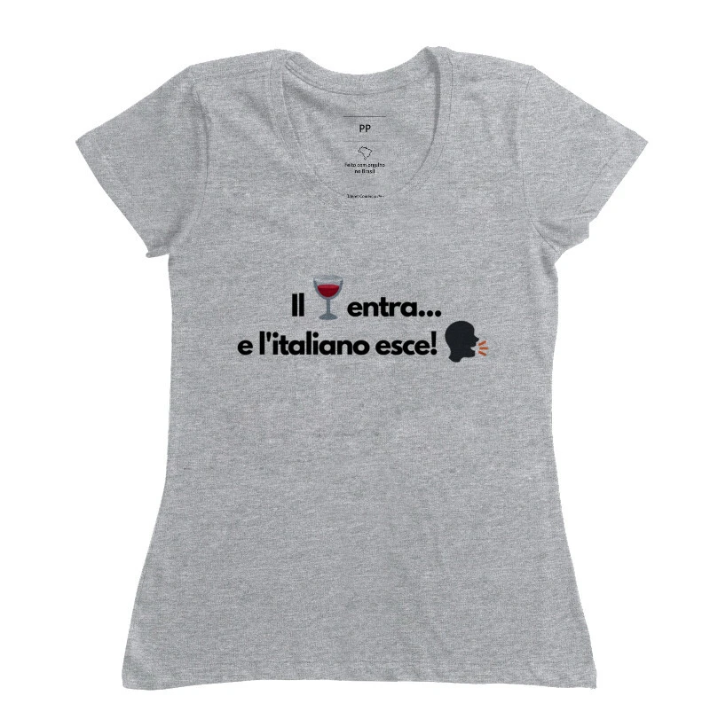 Camiseta O Vinho Entra