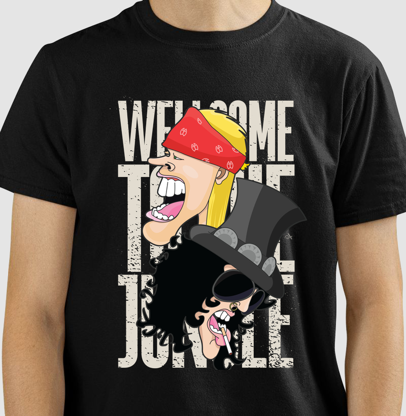 Camiseta Welcome to the Jungle | Rock Clássico Estilo 80s